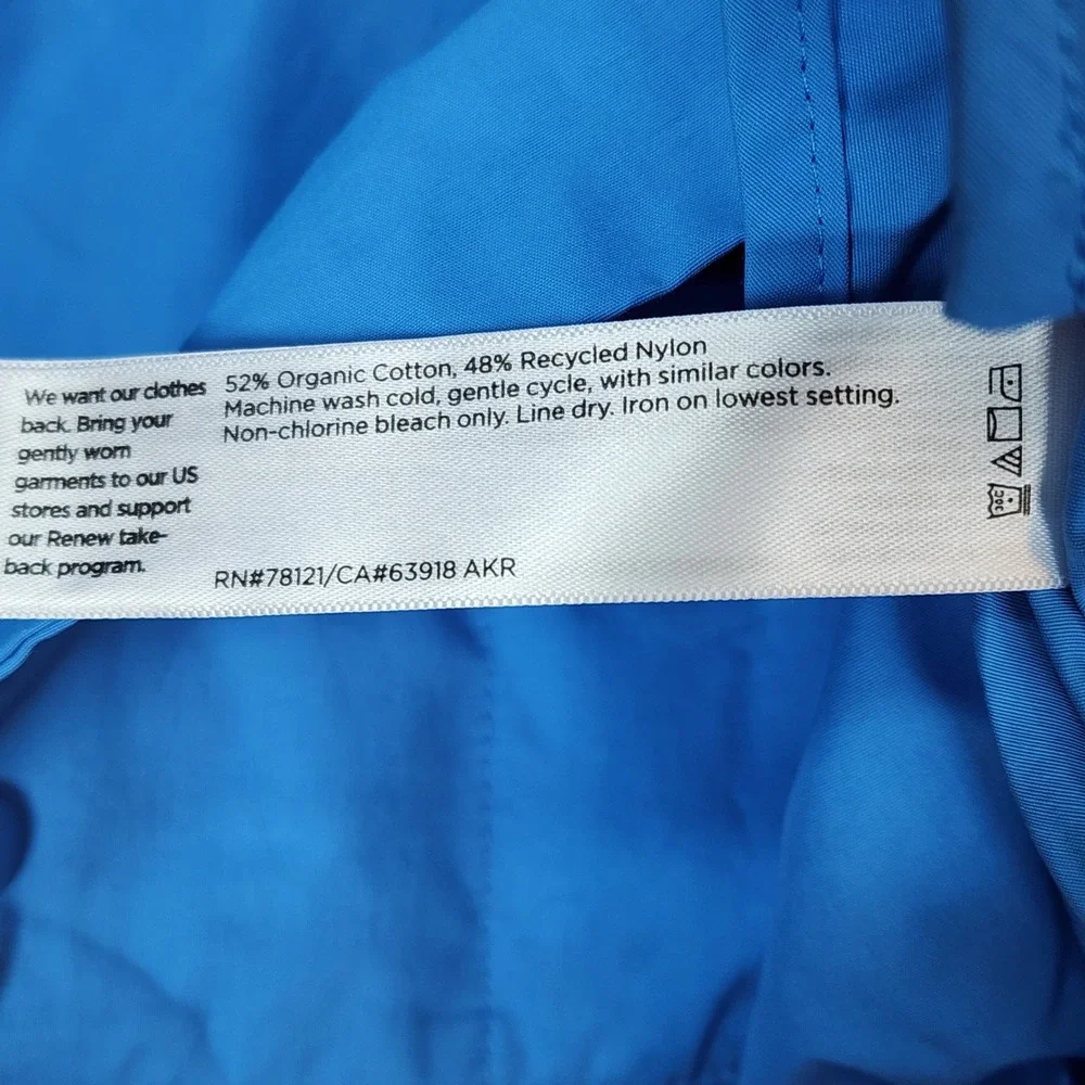 NWT Eileen Fisher Hidden‎ Hood Stand Collar Organic Cotton Nylon Rain Jacket L